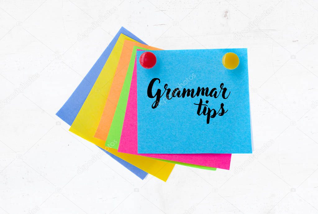 grammat tips on eticky paper notes