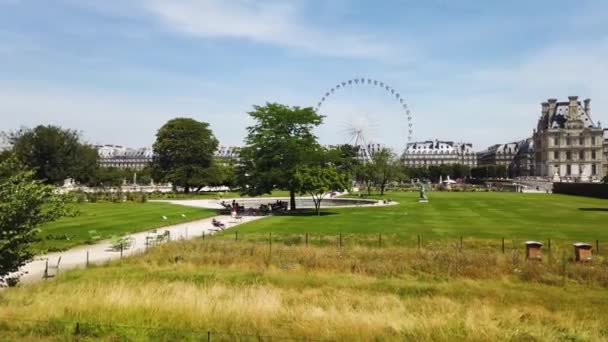 パリのチュイルリー庭園 — ストック動画