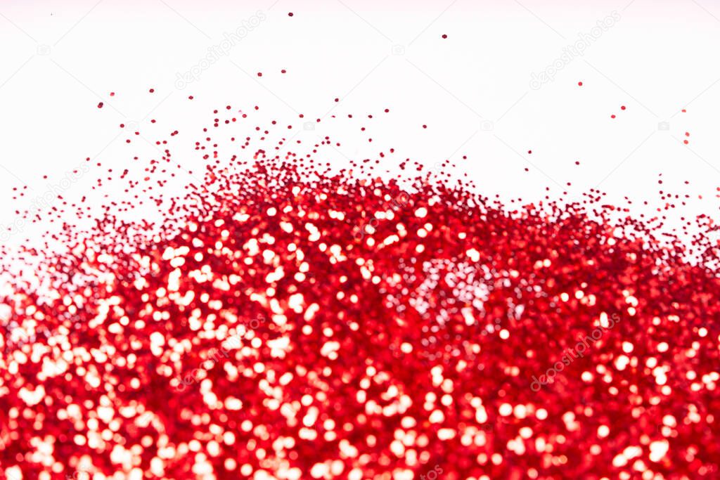 red glitter bokeh background