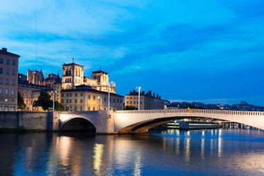 Lyon, Fransa Güzel bir yaz gecesinde