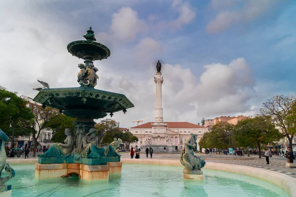 Praça do Rossio, Lisboa — Fotografia de Stock