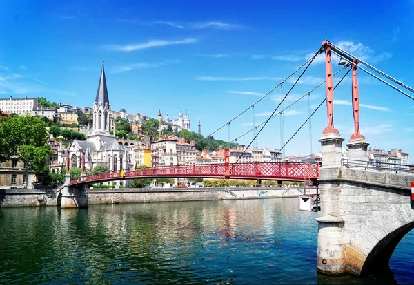 Lione, Francia in una bellissima giornata estiva — Foto Stock