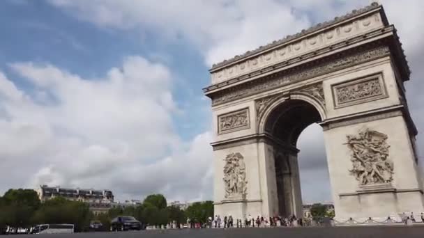 Arc de triomphe, Παρίσι, Γαλλία — Αρχείο Βίντεο