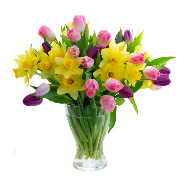 Blumen von Tulpen und Narzissen — Stockfoto