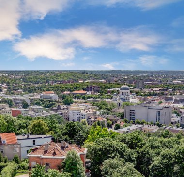 Kaunas şehrin panoramik görünüm 