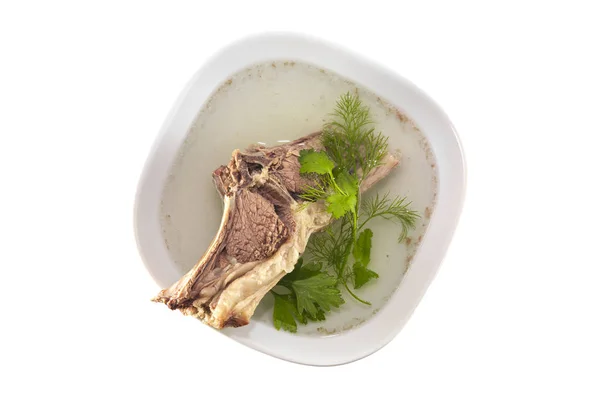 Geleneksel Sibirya kuzu çorbası