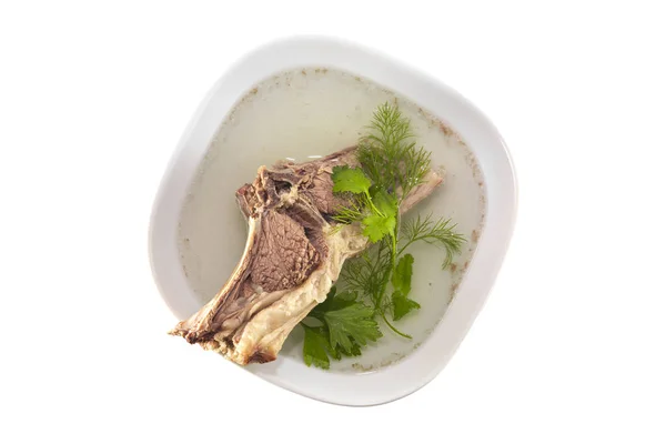 Sopa tradicional de cordero siberiano Fotos De Stock Sin Royalties Gratis