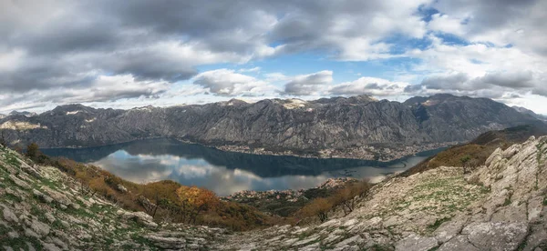 Panorama from the peak of St. Elijah in Montenegro — Stock Photo, Image