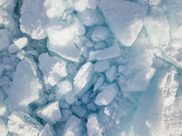 Gelo do Lago Baikal de uma altura — Fotografia de Stock