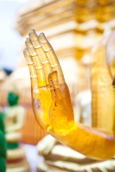 Kézi Buddha a templomban — Stock Fotó