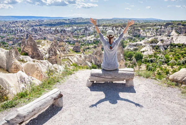 Boldog asszony Cappadocia — Stock Fotó