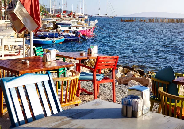 Restaurante com vista mar — Fotografia de Stock