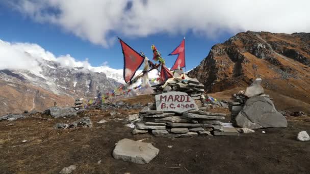 Mardi Himal Base Camp — Stockvideo