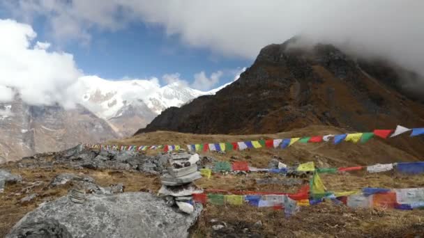 Campo base di Mardi Himal — Video Stock