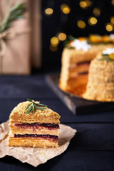 Pezzo di torta di miele di Natale — Foto Stock