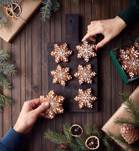 Noel gingerbread yıldız — Stok fotoğraf
