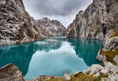 Mountain Lake in Kyrgyzstan clipart