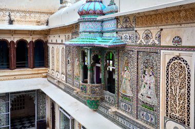Hindistan 'daki Udaipur Şehir Sarayı Müzesi