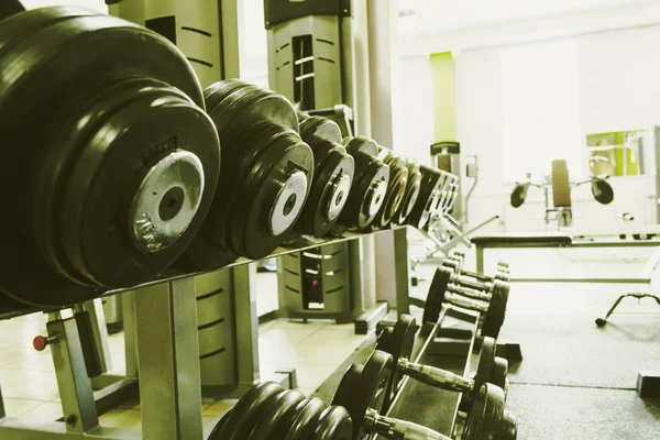 Fitness equipment in a modern hall for training — Stock Photo, Image