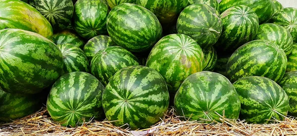 Watermelons Stacked Top Each Other — Stock Photo, Image