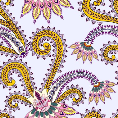 büyük sarı swirls ile Seamless Modeli 