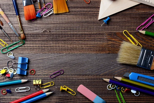 School stationery with copyspace — Stock Photo, Image