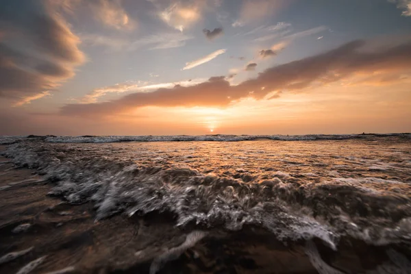 Moře krajina v západu slunce — Stock fotografie