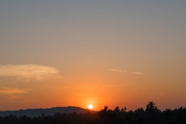 ormanın üzerinde gündoğumu