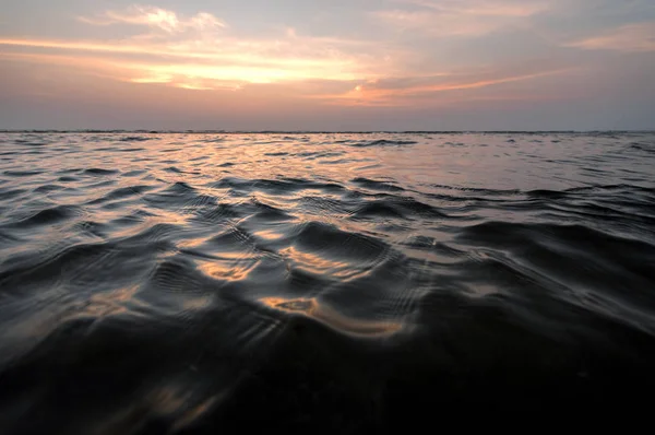 在日落海景观 — 图库照片