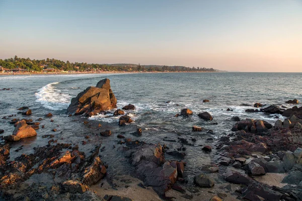 Arambol beach landscape. Rock side. — Stock Photo, Image