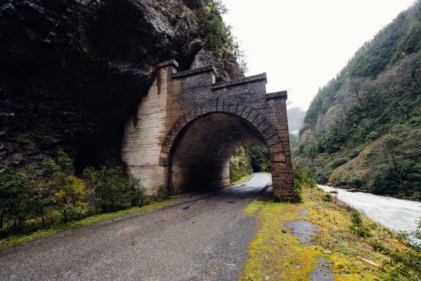 Road Tunnel - Mountain Tunnel in Abkhazia — Stock Photo, Image