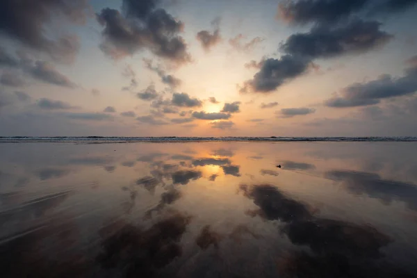 作为背景的海上日落 — 图库照片