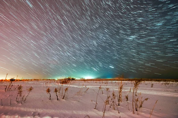 夜の風景。冬時間 — ストック写真