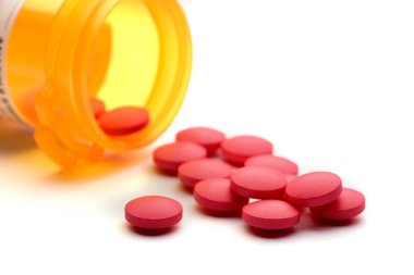 Beyaz arka plan üzerinde renkli Tablet