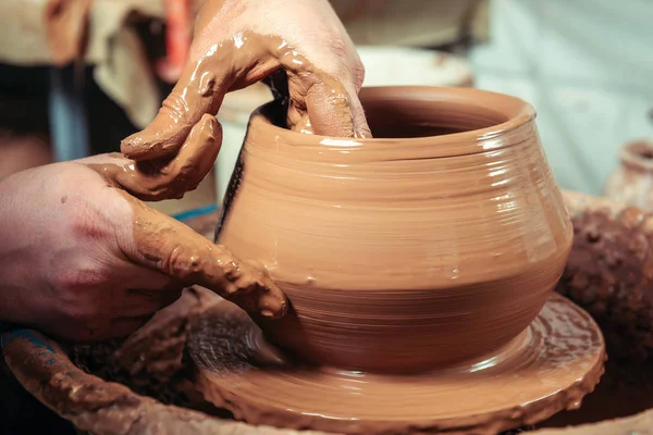 Potter at work. Workshop place — Stock Photo, Image