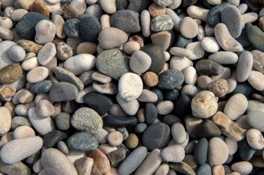 plaj arka plan taşlar. Üstten Görünüm.