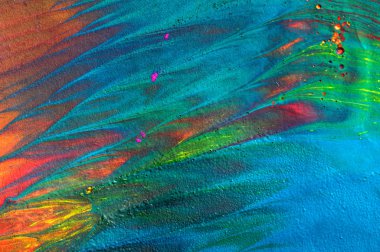 El çizimi guaj resmi. Soyut sanat geçmişi. Renk dokusu.