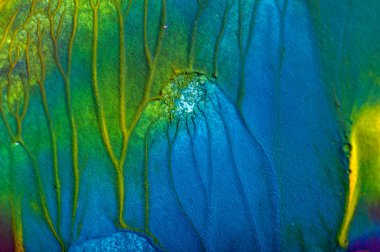 El çizimi guaj resmi. Soyut sanat geçmişi. Renk dokusu.