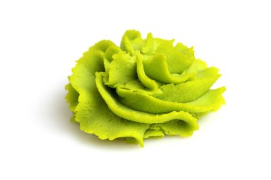 Beyaz arkaplanda Wasabi bölümü.