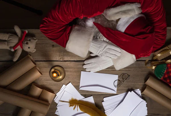 Santa Claus sleeping after hard day — Stock Photo, Image