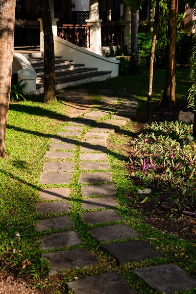 The path on site in Thailand Stock Picture