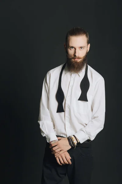 Hipster estilo barbudo hombre — Foto de Stock