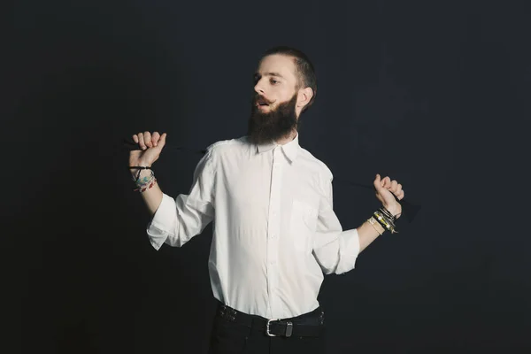 Hipster 수염 스타일 남자 — 스톡 사진