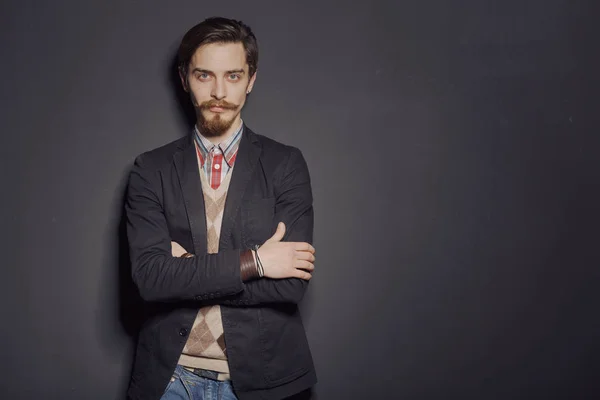 Handsome bearded stylish business man — Stock Photo, Image