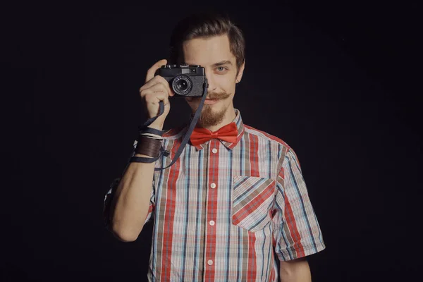 Portrait de hipster barbu — Photo