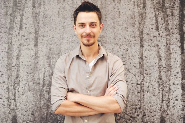 Handsome man outdoors portrait — Stock Photo, Image