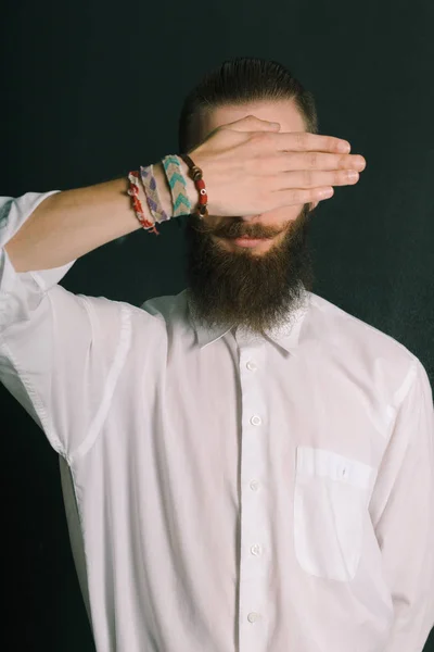 Hipster style bearded man — Stock Photo, Image
