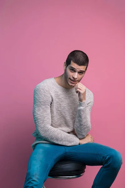 Handsome man studio portrait — Stock Photo, Image