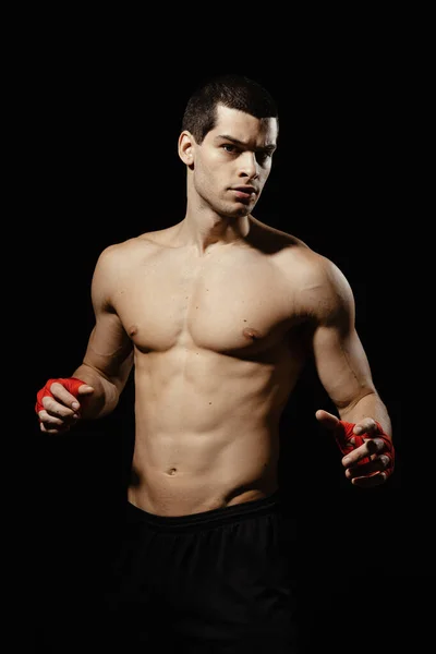 Portrét mužského boxera pózujícího — Stock fotografie