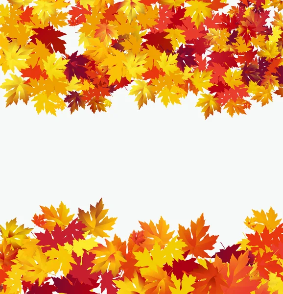 Осінній фон з кленовим листям — стоковий вектор